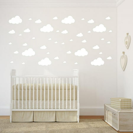 Kids Bedroom Room Cute Cloud Raindrop Wall Stickers Mural Decal Nursery Decor LC 